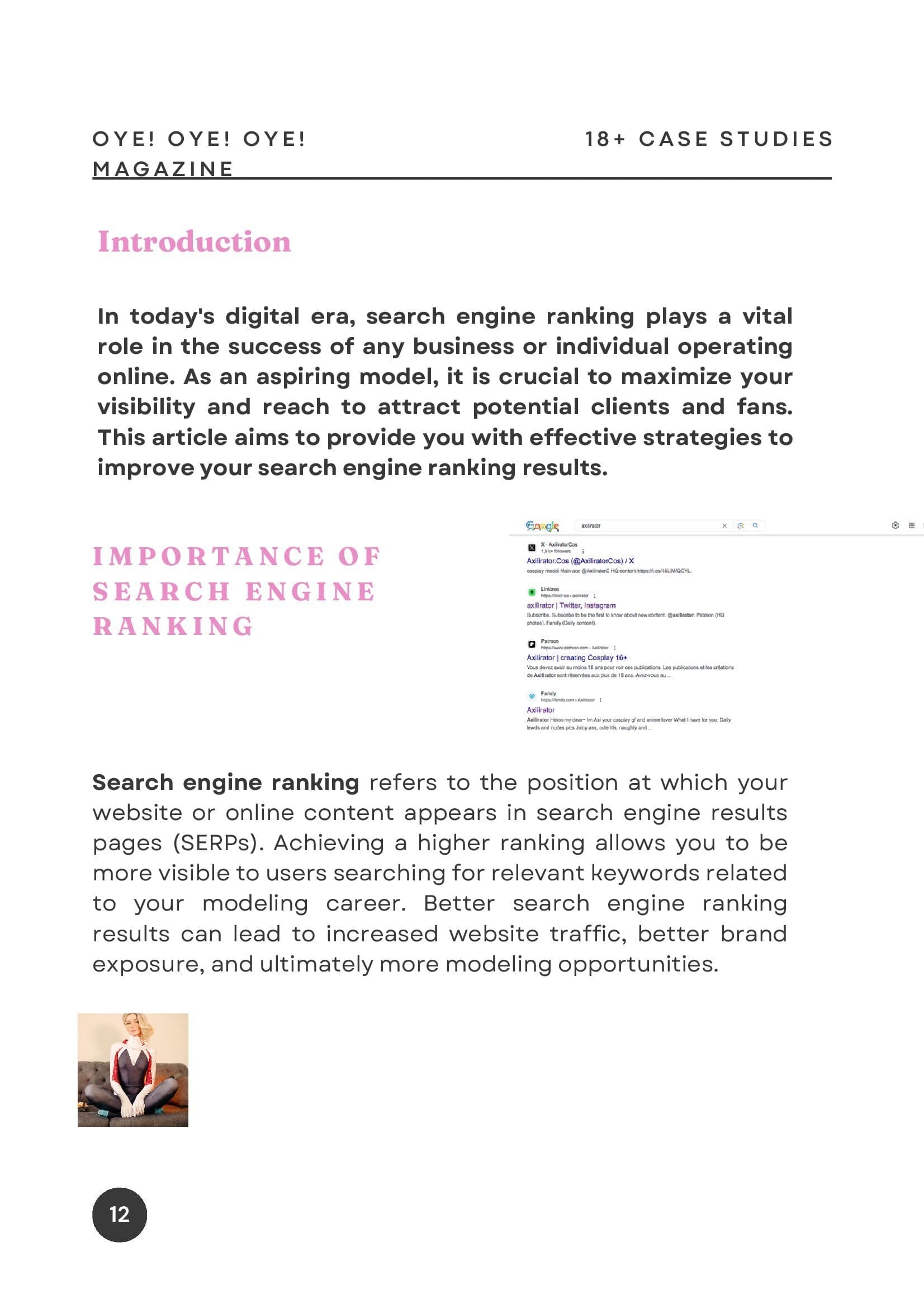 How Sexy Models Could Get Better Search Engine Ranking Results ? - 18+ Case_study