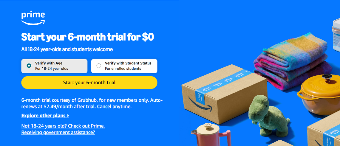 Get Your 6 Month Amazon Prime Free