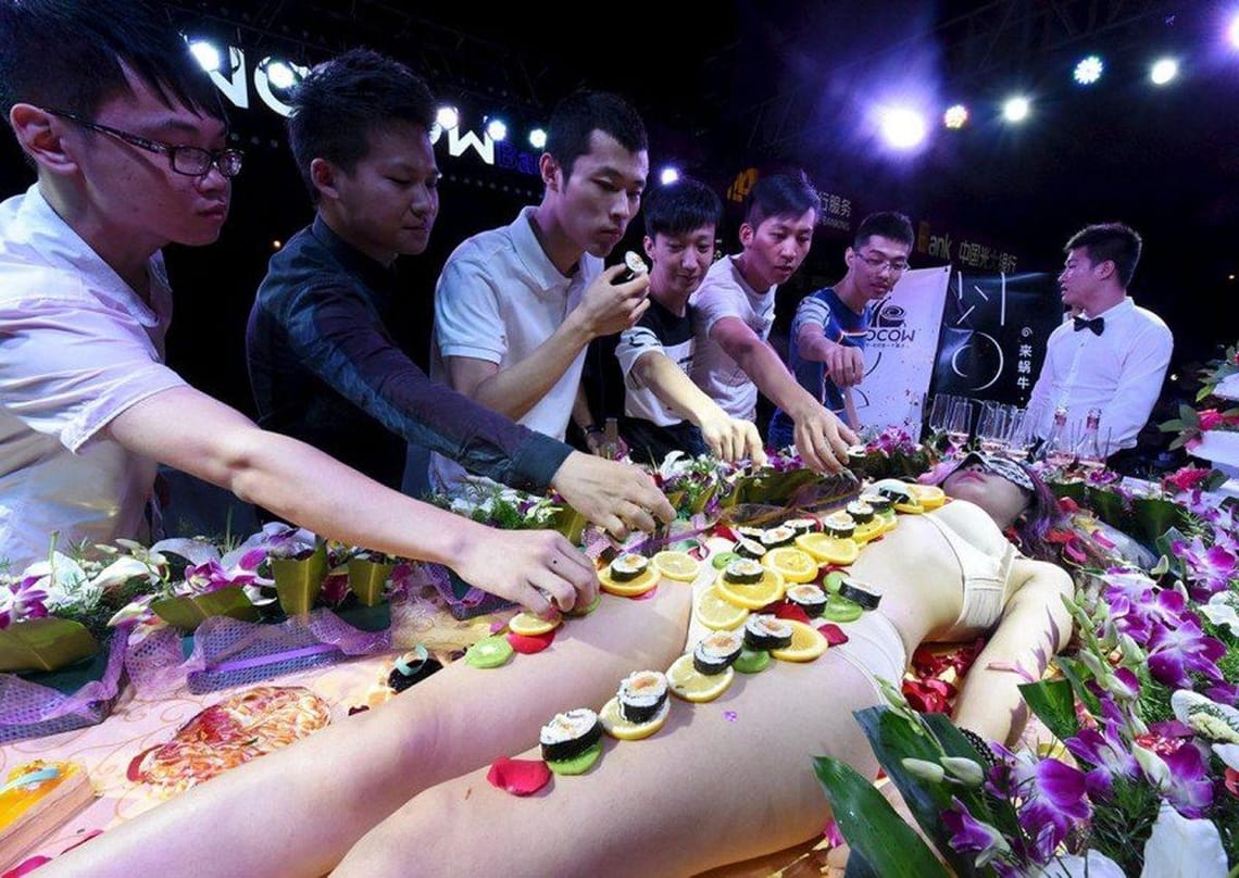 When Puff Daddy Was Practicing Nyotaimori